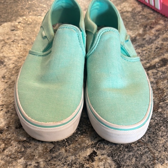 Vans Teal Canvas Sneakers slip on - Picture 2 of 8